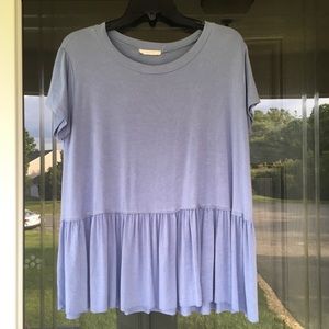 Periwinkle Peplum Swing Top